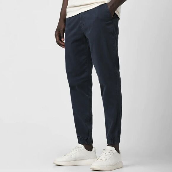 BEARBOTTOM Stretch Joggers Elastic Waist Navy Men's Size Medium Tall - Picture 1 of 12